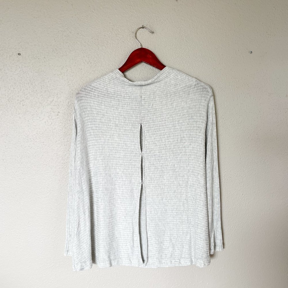 We The Free Grey Ribbed Lover Split Back Tunic - Picture 4 of 9
